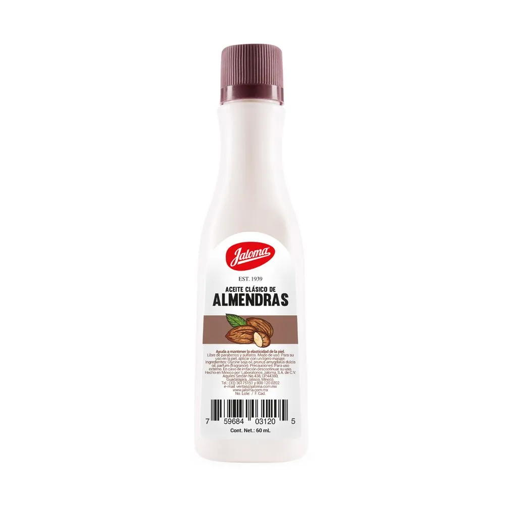 ACEITE DE ALMENDRAS FRASCO C/60 ML (IVA)(JALOMA)