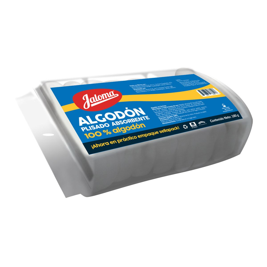 ALGODON ABSORBENTE PLISADO C/100G (IVA)(JALOMA)