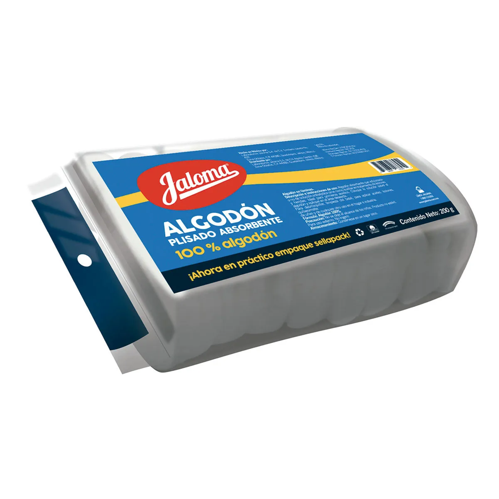 ALGODON ABSORBENTE PLISADO C/200G (IVA)(JALOMA)
