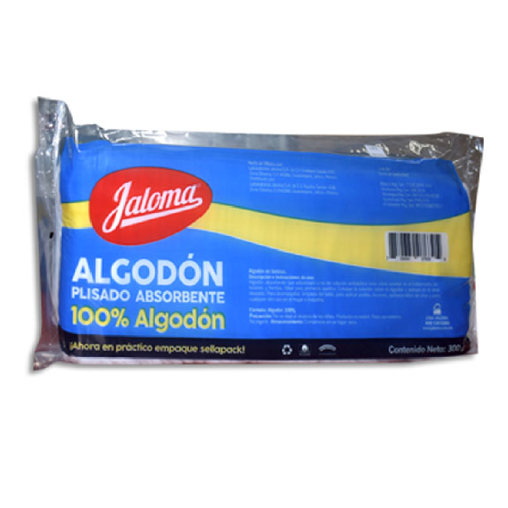 ALGODON ABSORBENTE PLISADO C/300G (IVA)(JALOMA)