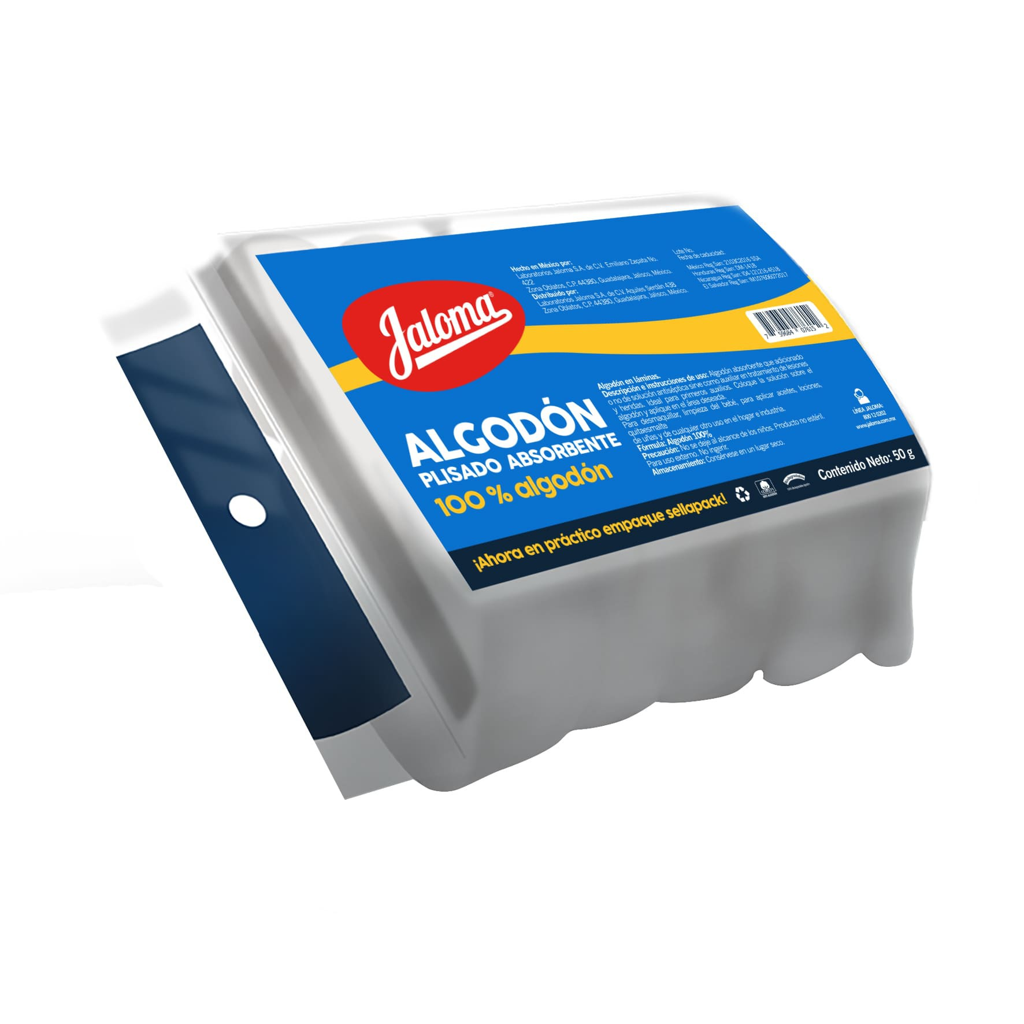 ALGODON ABSORBENTE PLISADO C/50G (IVA)(JALOMA)
