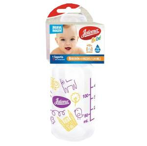 BIBERON C/MAMILA DE SILICON NIÑA 4 OZ (IVA)(JALOMA)