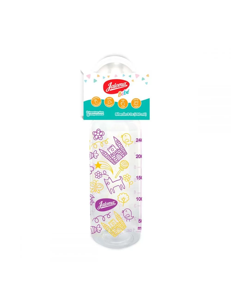 BIBERON DECORADO UNISEX 8 OZ (IVA)(JALOMA)