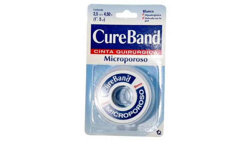 CINTA QUIR MICRO BLANCO CUREBAND BLISTER 2.5CMX4.5M (IVA)(JALOMA)