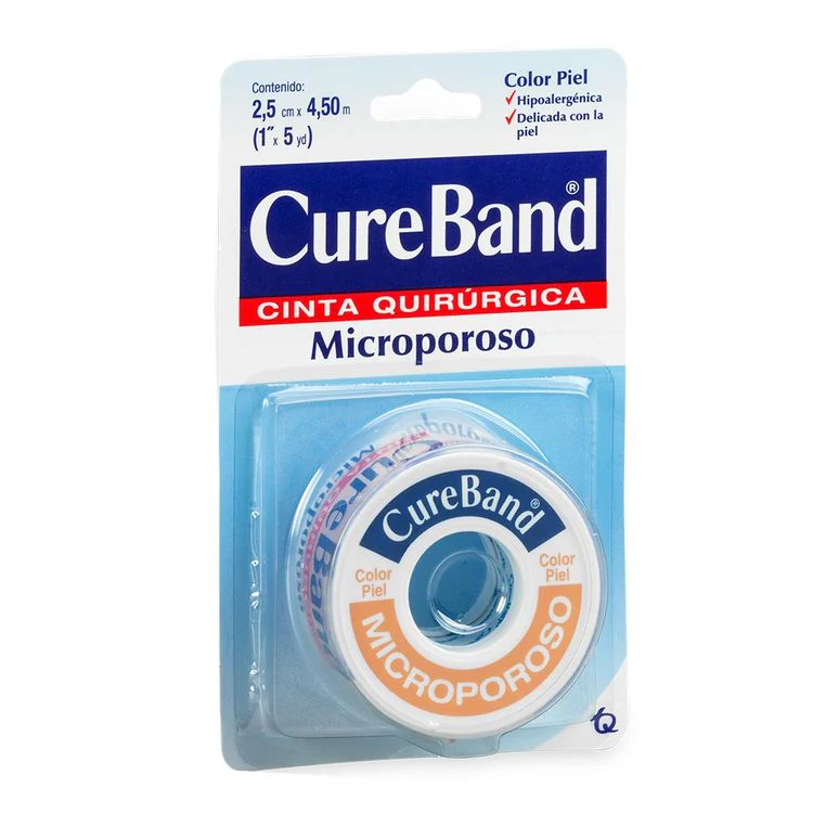 CINTA QUIR MICRO PIEL CUREBAND BLISTER 2.5CMX4.5M (IVA)(JALOMA)