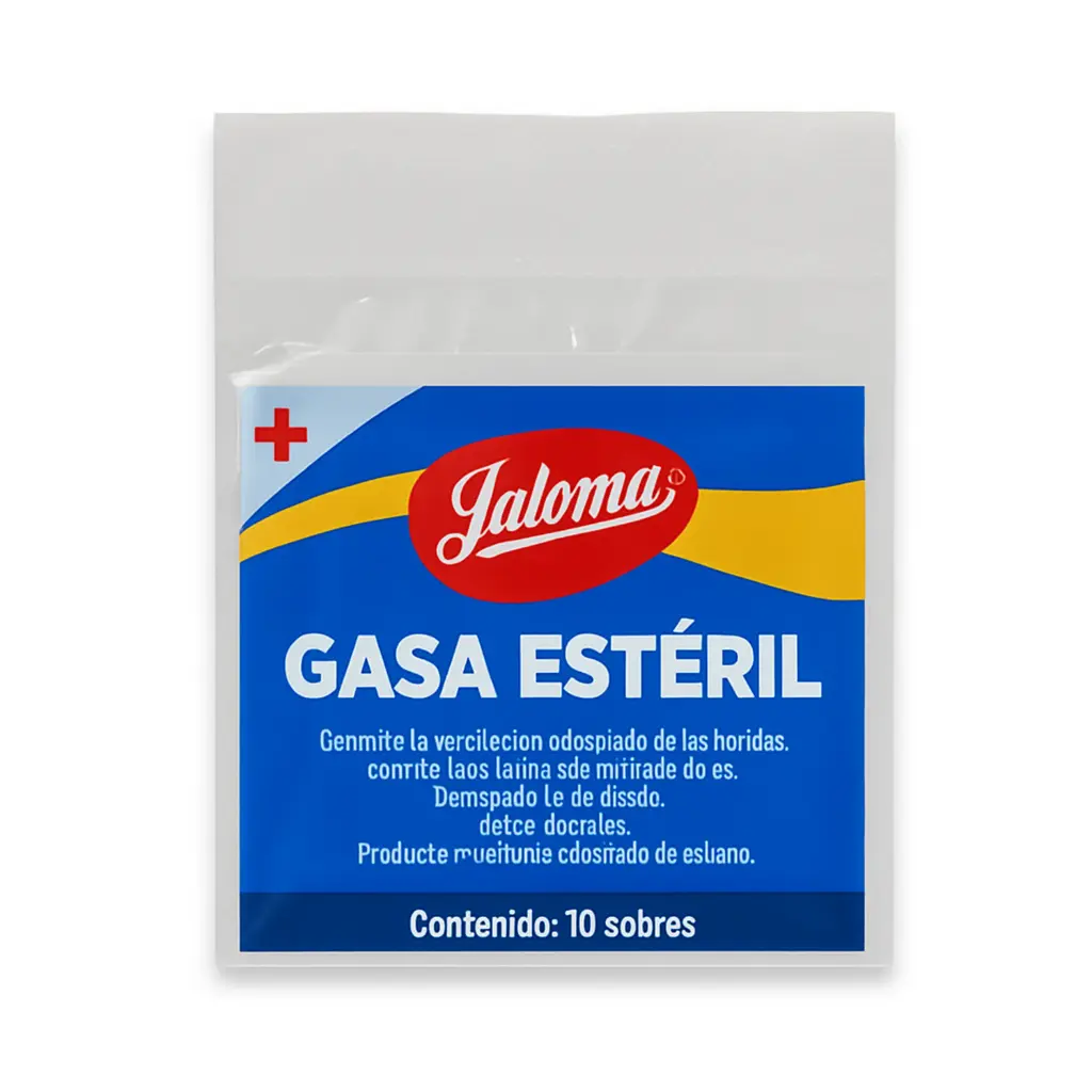 GASA ESTERILIZADA 7.5X5CM BOLSA C/10 SOBRES (IVA)(JALOMA)