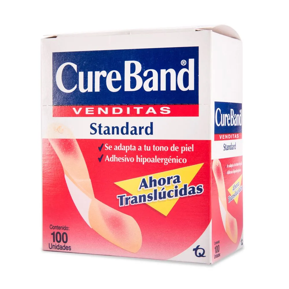 VENDITAS ADHESIVAS CUREBAND C/100 PZ  (IVA)(JALOMA)