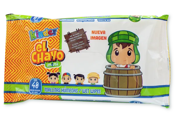 Descatalogado TOALLITAS HUMEDAS EL CHAVO MINI C/40 (IVA)(LIZIRPAT)