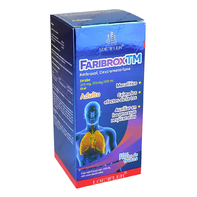 FARIBROX AD 225 MG C/150 ML SOL ( AMBROXOL,DEXTROMETORFANO )(LOEFFLER)