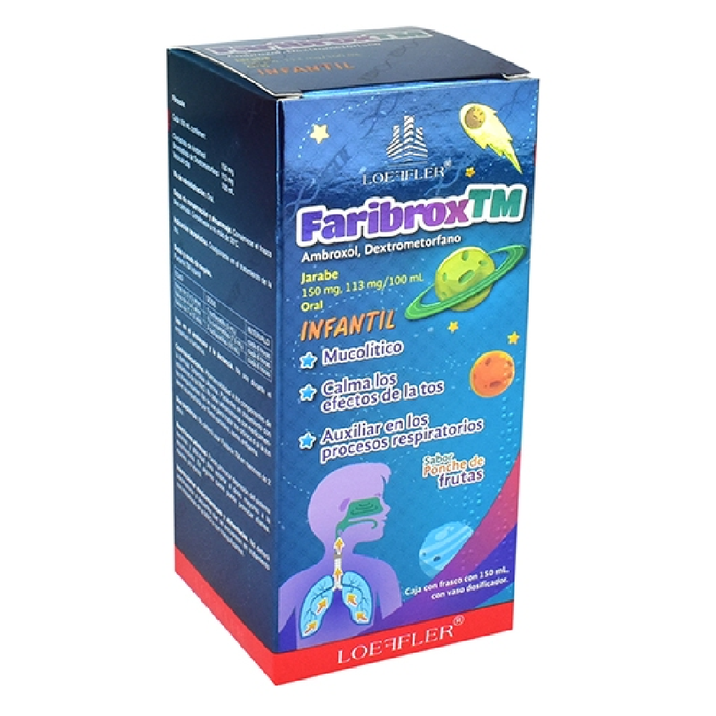 FARIBROX INF 150MG C/150ML SOL (AMBROXOL,DEXTROMETORFANO)(LOEFFLER)
