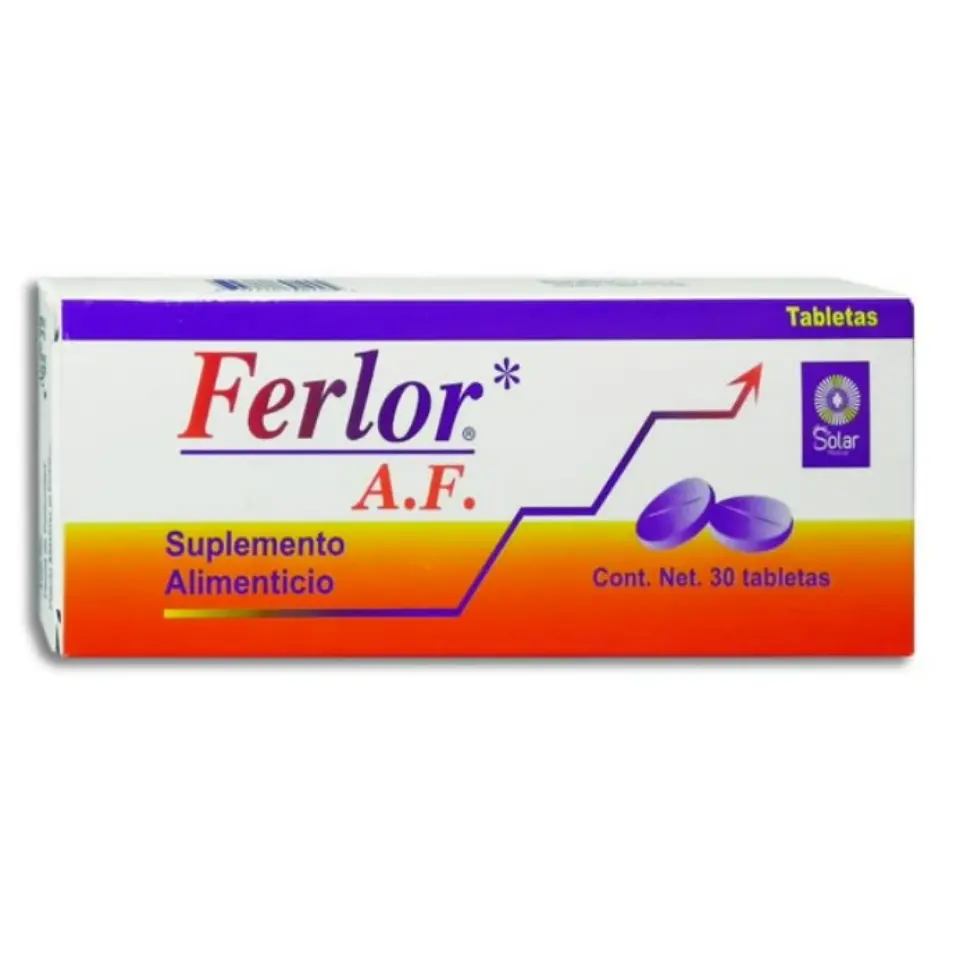 FERLOR AF 15 MCG C/30 TABS (AC FOLICO, FUMARATO F)(IVA)(SOLAR MEDICAL)
