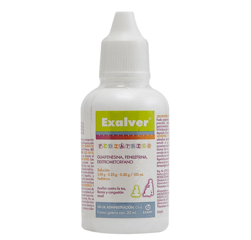 EXALVER PED C/30ML GOTAS (VERDE)(DEXTROMET, FENILEF, GUAIFEN)(MAVER)