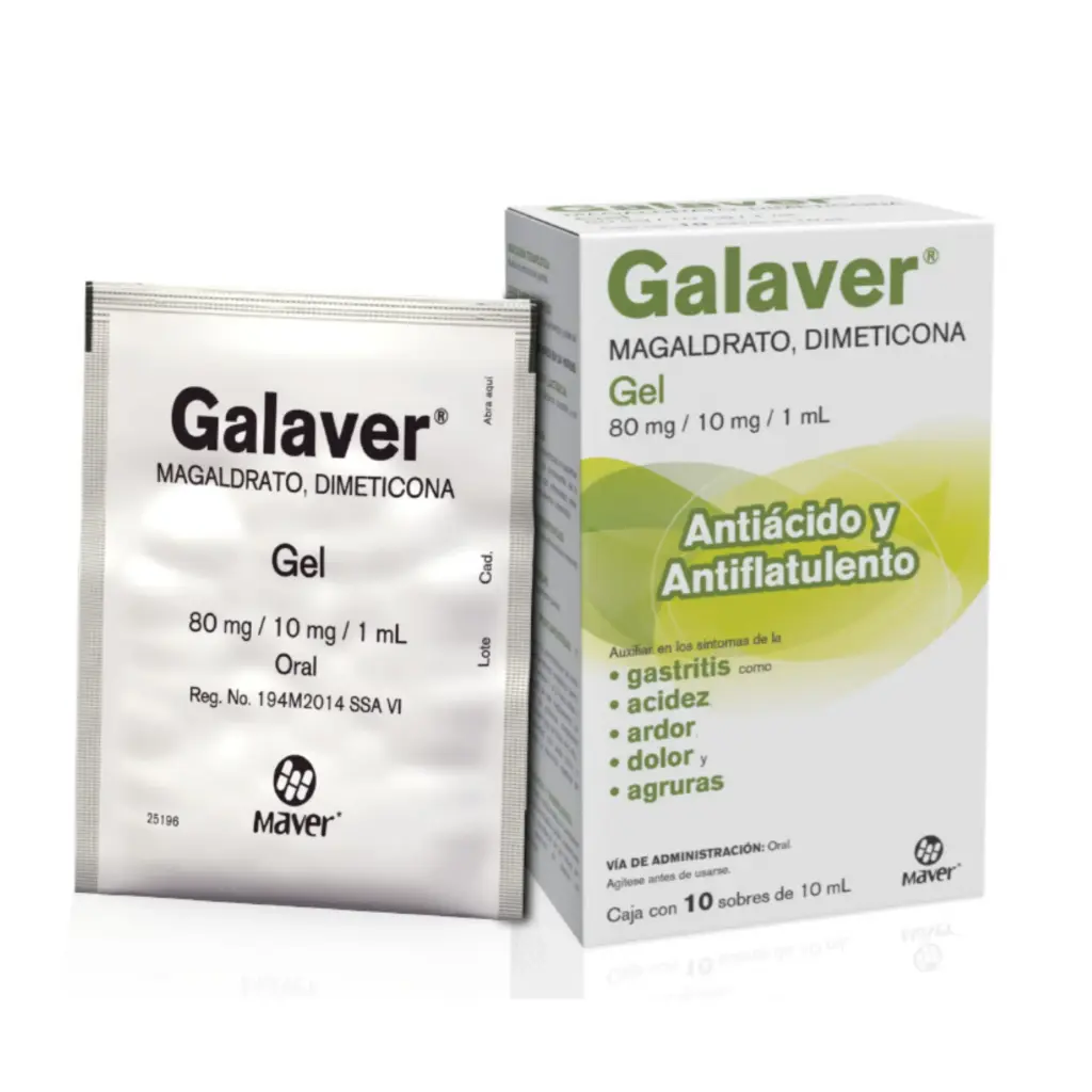 GALAVER GEL C/10 SOBRES (MAGALDRATO, DIMETICONA)(MAVER)