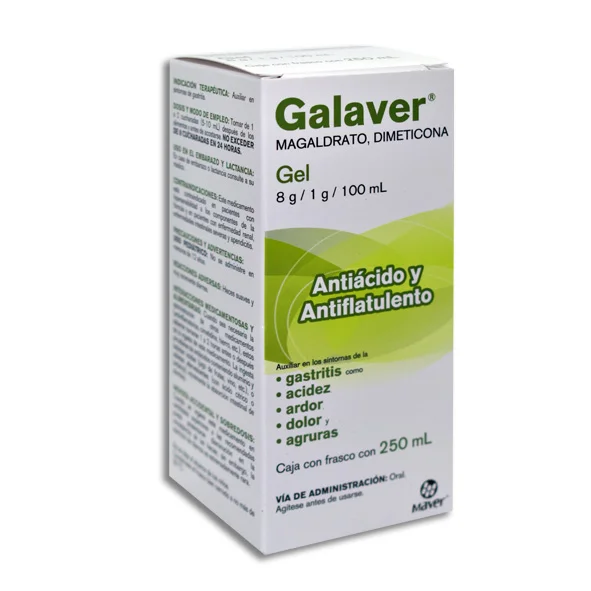 GALAVER GEL C/250 ML FCO (MAGALDRATO,DIMETICONA)(MAVER)