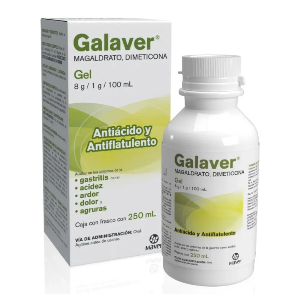 GALAVER GEL C/250ML FCO (MAGALDRATO,DIMETICONA)(MAVER)