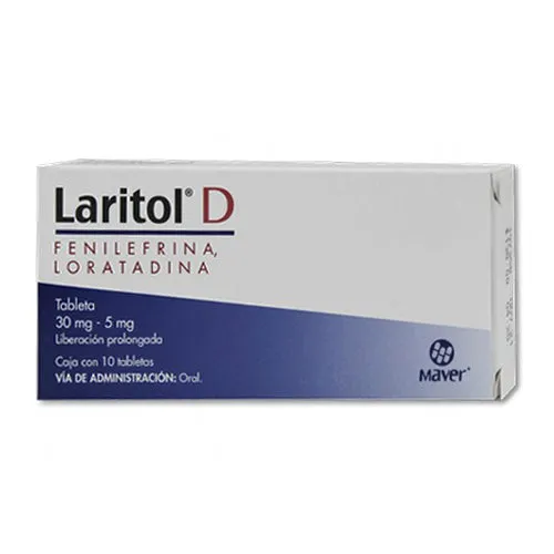 LARITOL D C/10 TABS (FENILEFRINA, LORATADINA)(MAVER)
