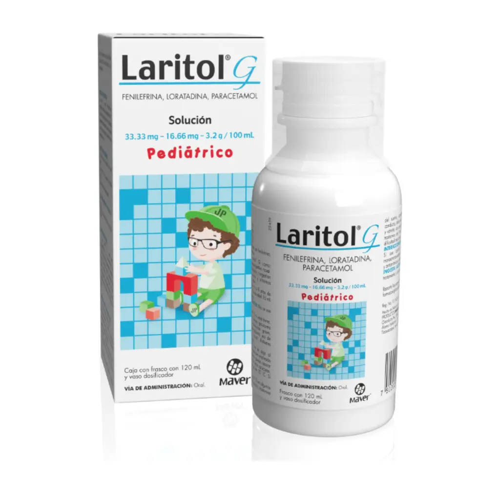 LARITOL G C/120ML SOL (FENILEFR, LORATAD, PARACET)(MAVER)
