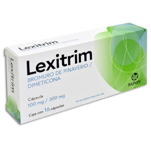 LEXITRIM 100MG/300MG C/16 TAB (PINAVERIO/DIMETICONA)(MAVER)