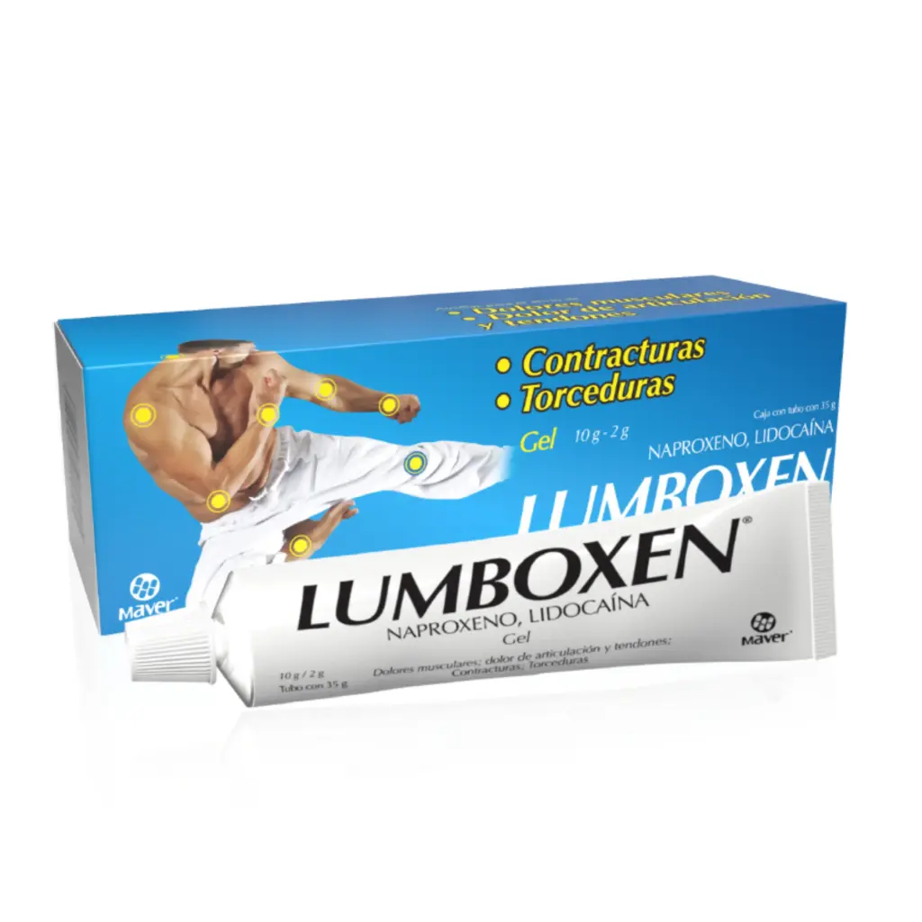 LUMBOXEN AZUL 10/2G GEL TUBO C/35GR  (NAPROXENO/LIDOCAINA)(MAVER)