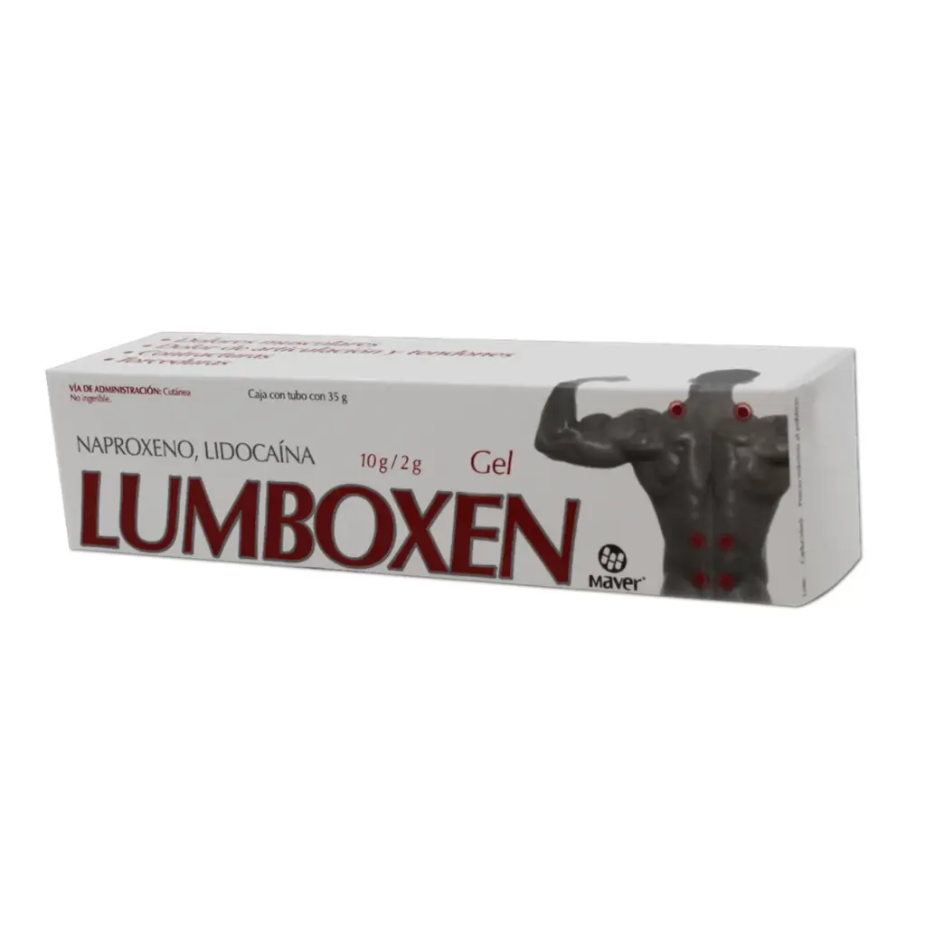 LUMBOXEN ROJO GEL 35GR (NAPROXENO/LIDOCAINA)( MAVER )