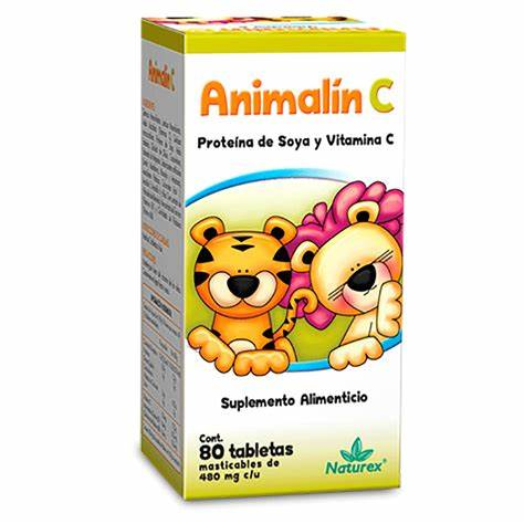 ANIMALIN C TABLETAS MASTICABLE C/80 (VITAMINA C)(NATUREX)