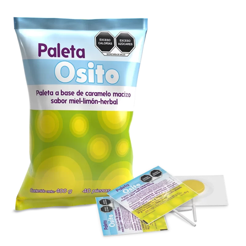 PALETA OSITO 10 G BOLSA C/40 PZ - (IVA)EUCALIPTO/GORDOLOBO/MENTOL