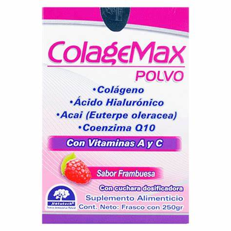 COLAGEMAX PVO FCO. C/ 250GR (COLAGENO/HIALUR/ACAI/SILICIO/ Q10/ VIT A Y C)(NATUTECH/FORTIFARMA)