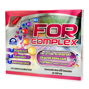 FORCOMPLEX CAPSULAS C/60 - LUTEINA/RESVERATROL/GINSENG PANAX/COLAGENO (NATUTECH/FORTIFARMA)