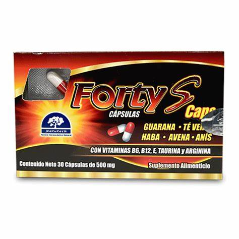 FORTY S C/30 CAPS ( IVA ) ( GUARANA, TE VERDE, HABA, AVENA, ANISUJUBE, TAURINA, ARGININA ) (NATUTECH/FORTIFARMA)