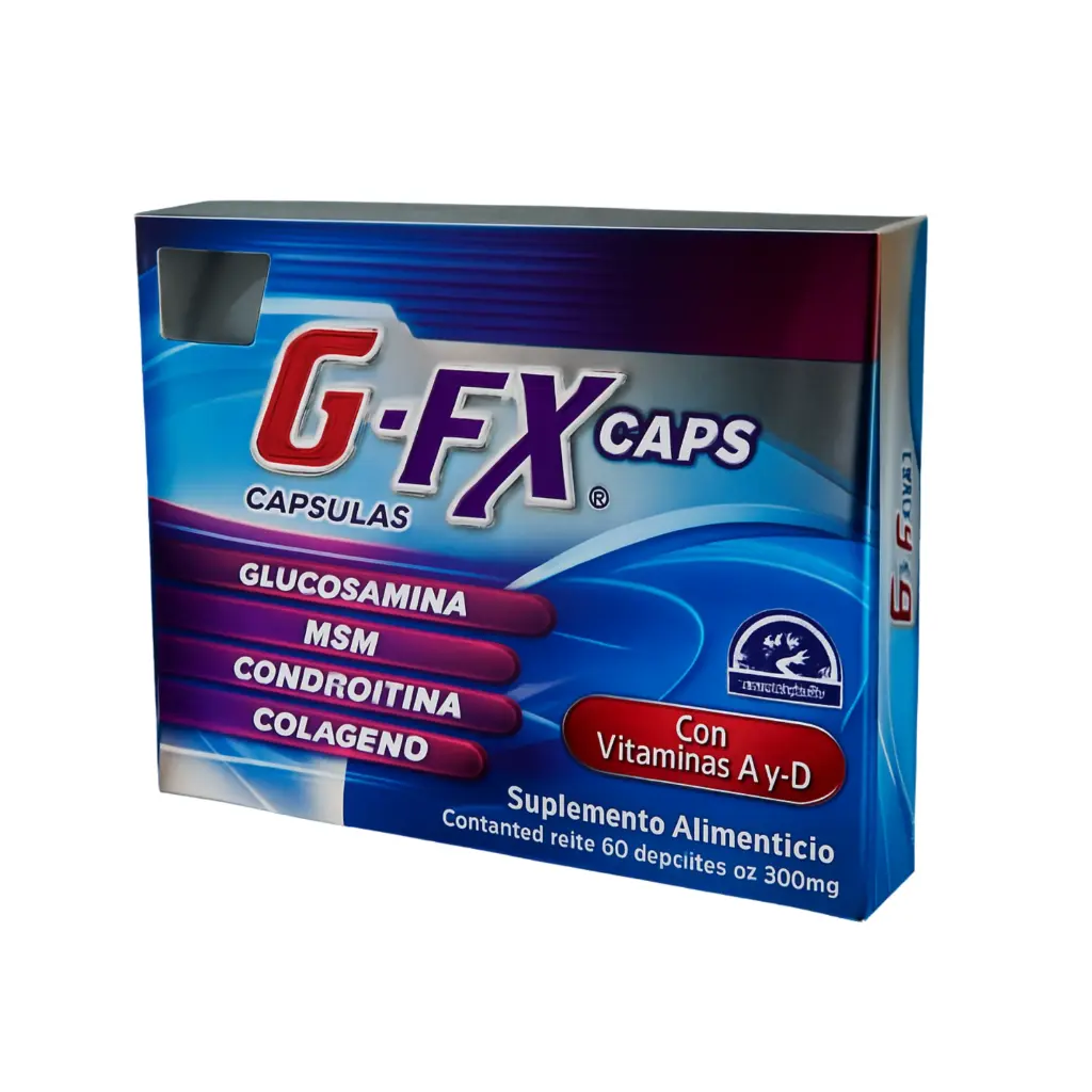 G-FX CÁPSULAS C/60 (COLAGENO/CONDROITINA/GLUCOSAMINA/MSM)(NATUTECH/FORTIFARMA)