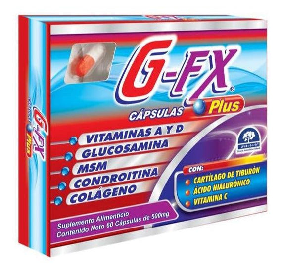 G-FX CÁPSULAS C/60 - COLAGENO/CONDROITINA/GLUCOSAMINA/MSM (NATUTECH/FORTIFARMA)