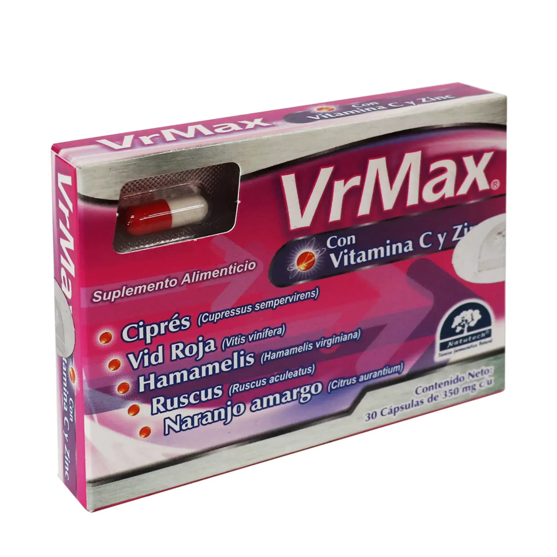 VRMAX C/30 CAPS (IVA)(CIPRES, VID ROJA, HAMAMELIS, RUSCUS, NARANJO AMARGO)(NATUTECH/FORTIFARMA)