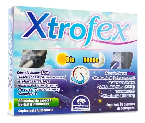 XTROFEX CAPSULAS 500 MG. C/60 - COHOSH/ISOFLAV/GINSENG/VALERI/PASIFLORA(NATUTECH/FORTIFARMA)