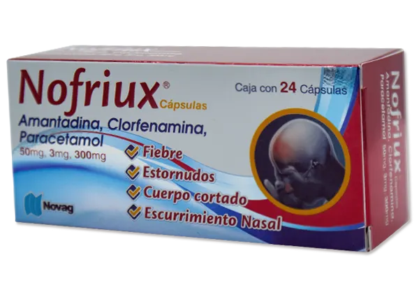 NOFRIUX 3/50/300 MG C/24 CAP - CLORFENAMINA/AMANTADINA/PARACETAMOL ( NOVAG )