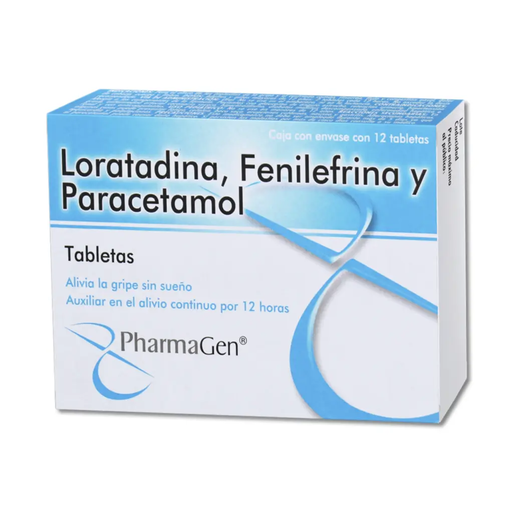 LORATADINA FENILEFRINA PARACETAMOL  TAB C/12 (PHARMAGEN)