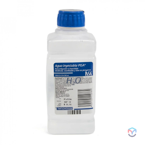 AGUA INY/IRRIGACION FCO PLAST C/500 ML - ( PISA )