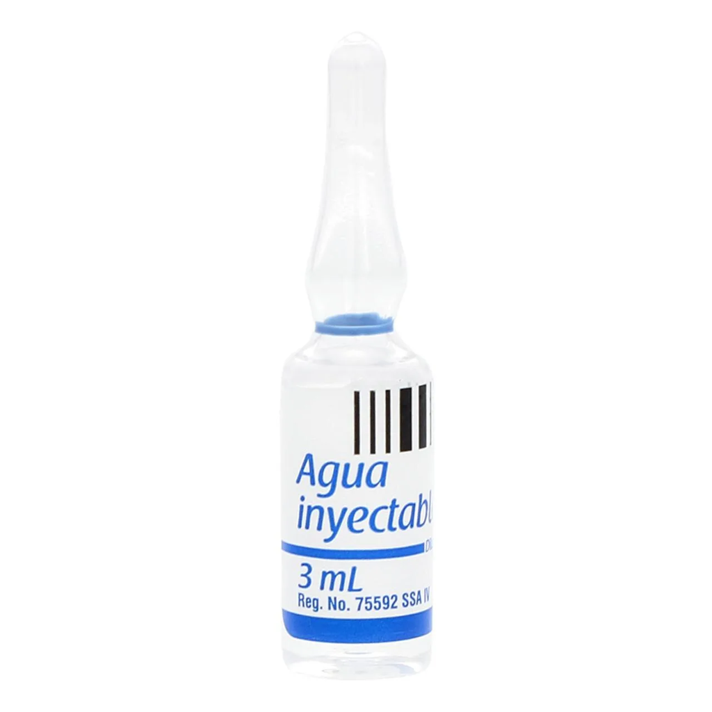 AGUA INYECTABLE 3ML ENVASE CON 100 AMP (PISA)