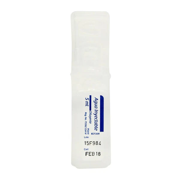 AGUA INYECTABLE 5ML ENVASE CON 100AMP (PISA)