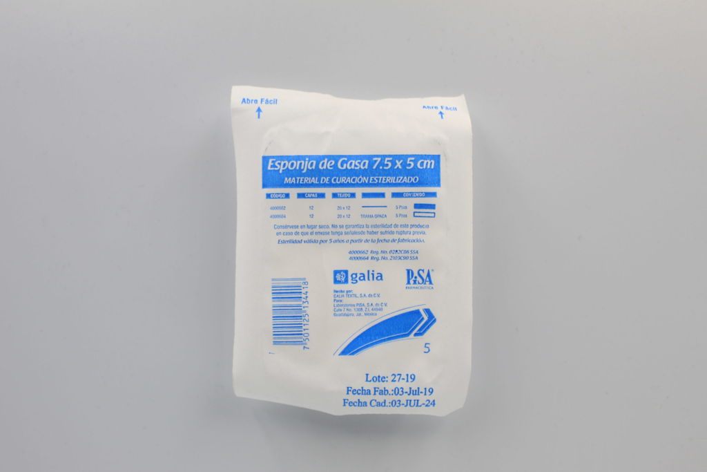 ESPONJA GASA 7.5 X 5 CM C/200 PZ - ( PISA )