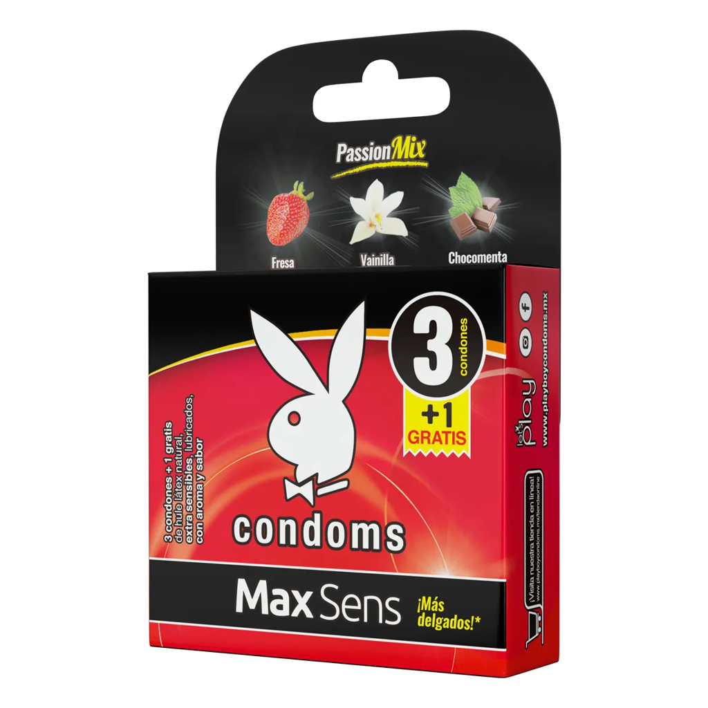CONDOMS MAXSENS PASSIONMIX C/3 (PLAYBOY)