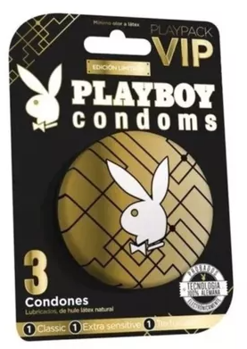 PLAYBOY CONDOMS PLAYPACK VIP C/3 (PLAYBOY)