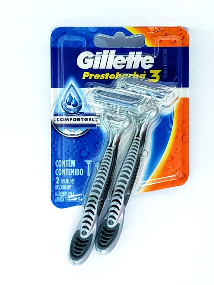 GILLETTE PRESTOBARBA 3 RASTRILLO COMFORTGEL C/2 PZ (IVA)
