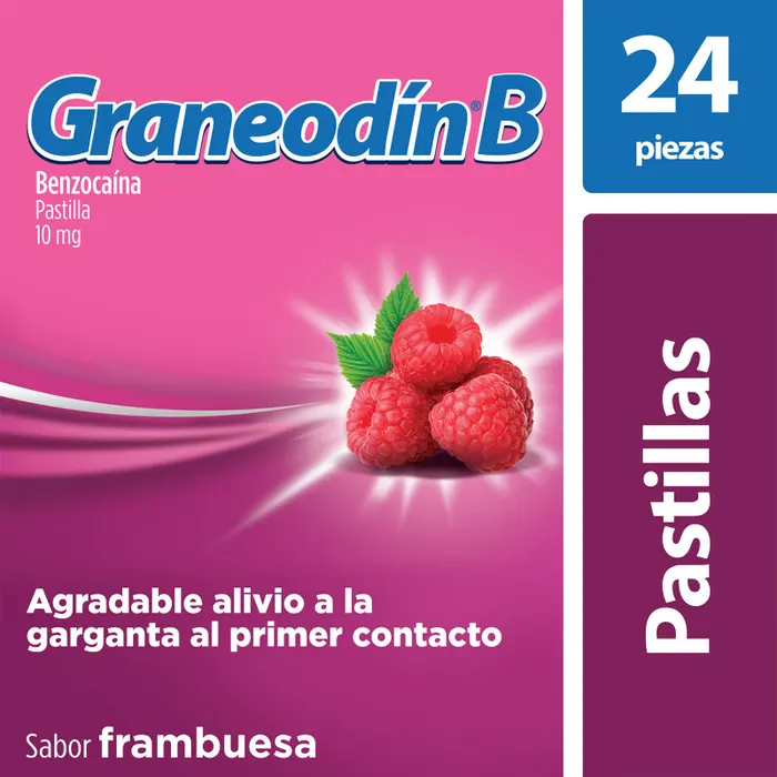 GRANEODIN B FRAMBUESA 10 MG C/24 PASTILLAS(PROCTER)