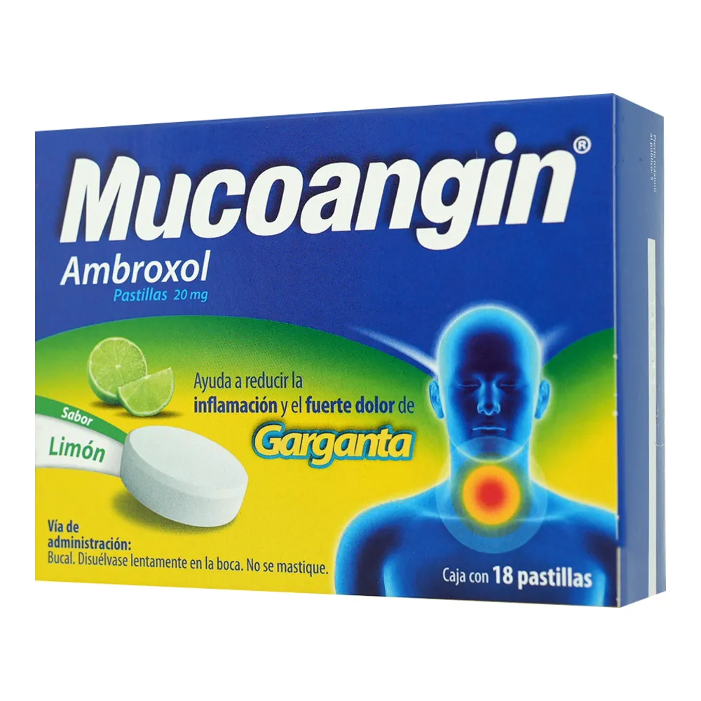MUCOANGIN LIMON 20MG C/18 PASTILLAS (PROCTER)