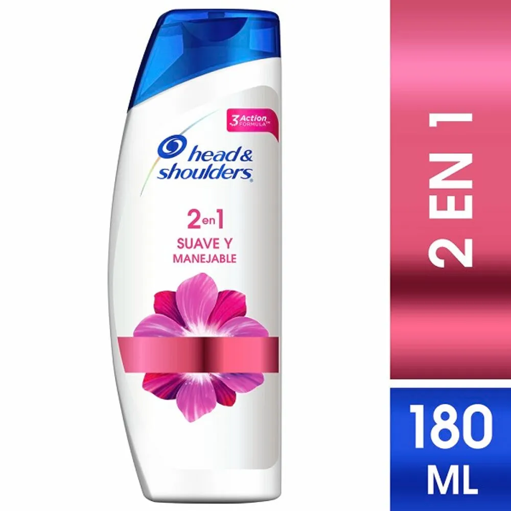 SHAMPOO H&S 2 EN1 SUAVE Y MANEJABLE 180ML (PROCTER)
