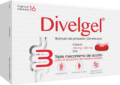 DIVELGEL 100/300 MG C/32 CAPS- BROMURO DE PINAVERIO/DIMETICONA (PROGELA)