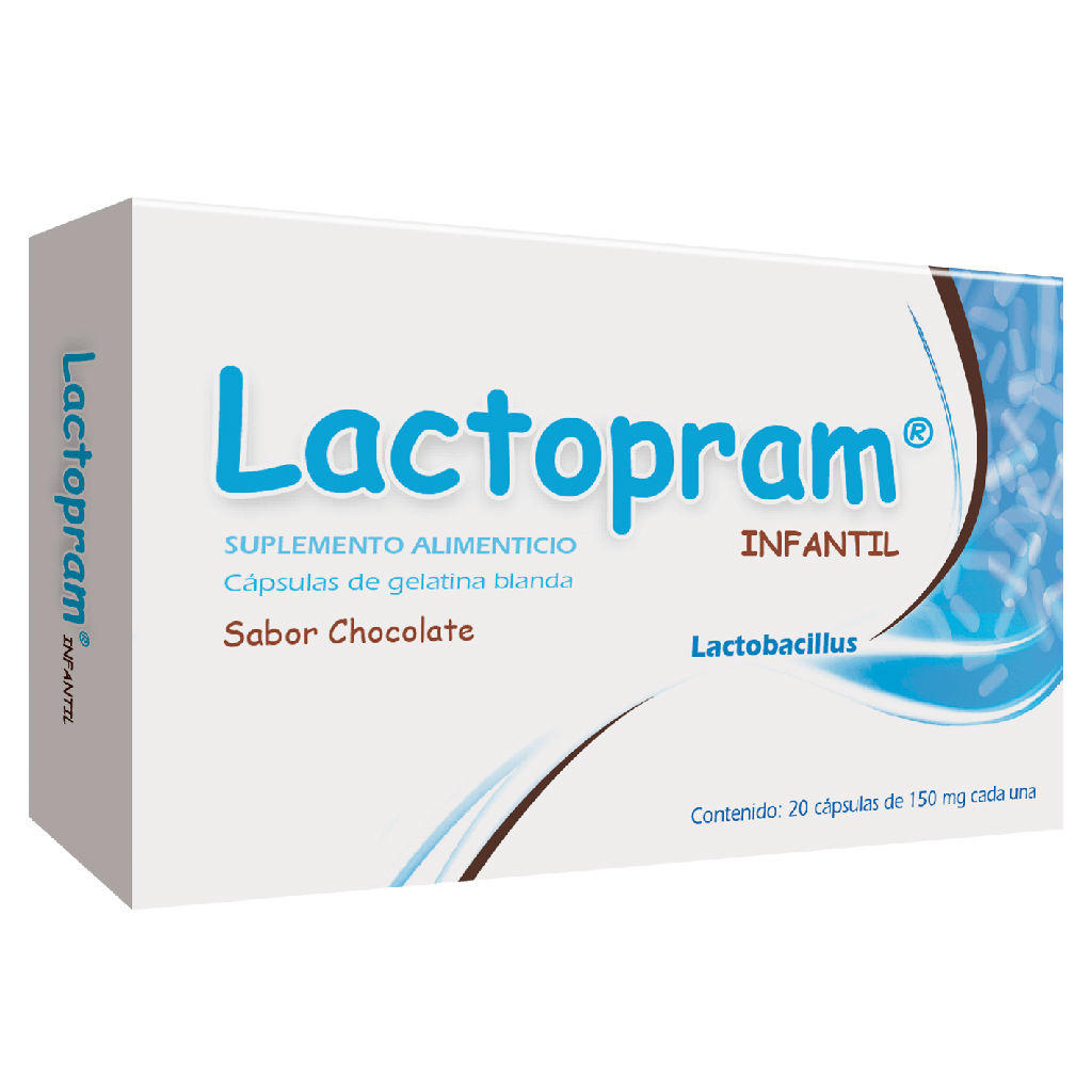 LACTOPRAM INFANTIL CAPSULAS C/20- LACTOBACILOS ACIDOFILOS VIVOS(PROGELA)