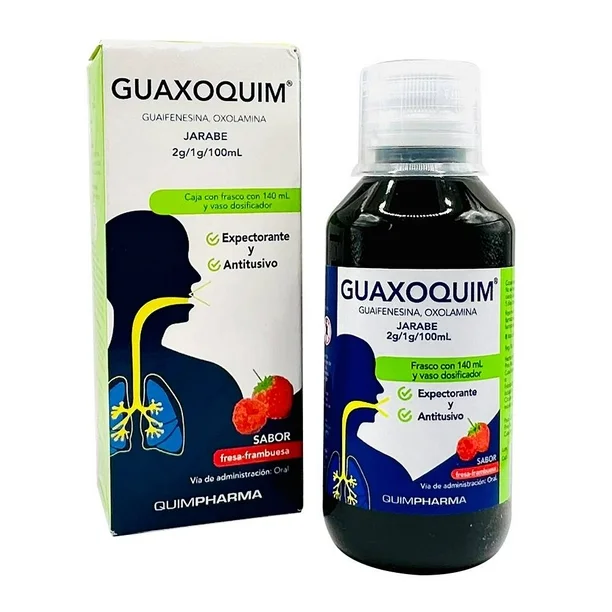 GUAXOQUIM ADULTO JARABE 140 ML-  GUAIFENESINA/OXOLAMINA(QUIMPHARMA)