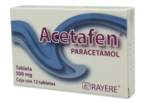 ACETAFEN TABLETAS 500 MG C/12 (PARACETAMOL)(RAYERE)