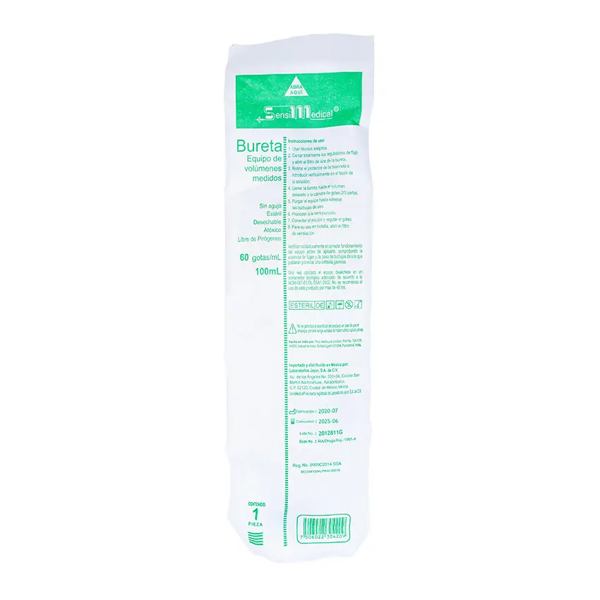 BURETA S/AGUJA 100ML (SENSIMEDICAL/JAYOR)
